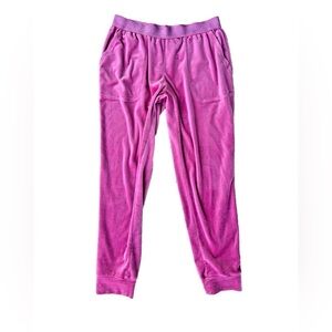 Juicy Couture Sleepwear Pants Size S Pink Velour, Plush Jogger Lounge Soft